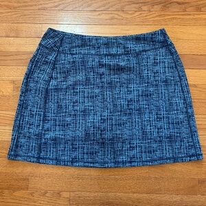 Lands' End Skirt Womens Size 1X Blue Etched Print Athletic Skort Pull On